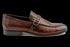 Premium Calfskin Leather Apron-Toe Brown Loafers for Men